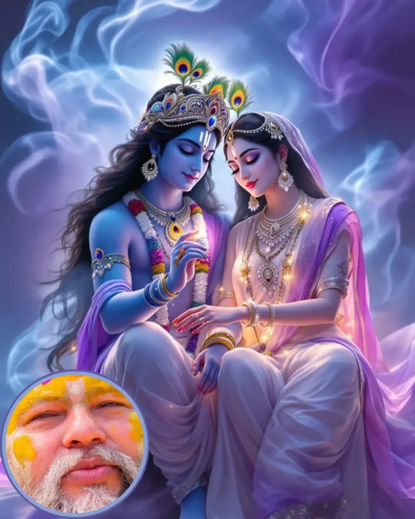 प्रेमानंद जी महाराज की आध्यात्मिक चित्र - वृंदावन के प्रसिद्ध संन्यासी, राधा के महान भक्त, और आध्यात्मिक प्रवचनकार |