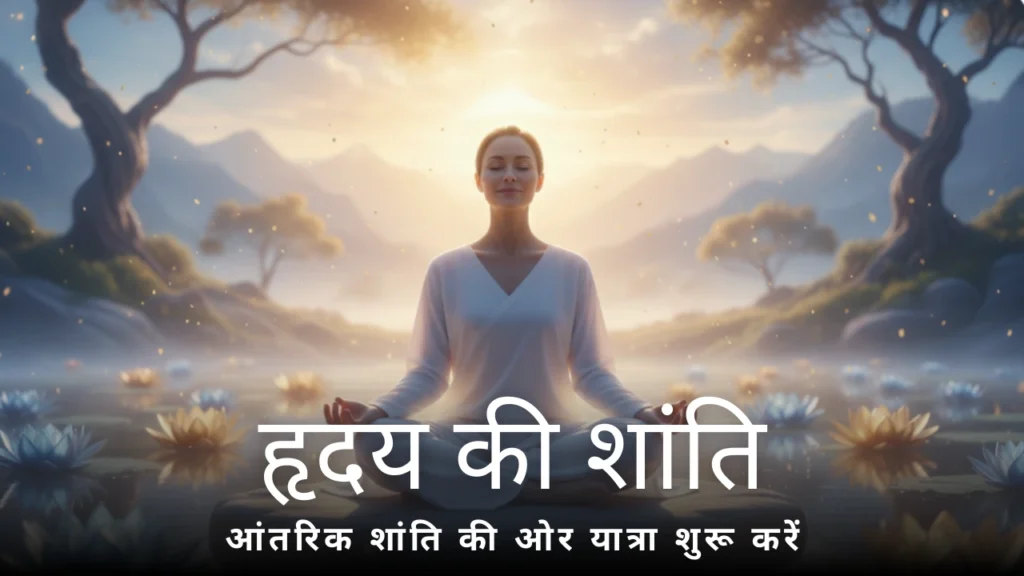 एक शांत, ध्यान अवस्था में बैठा व्यक्ति - हृदय की शांति का प्रतीक