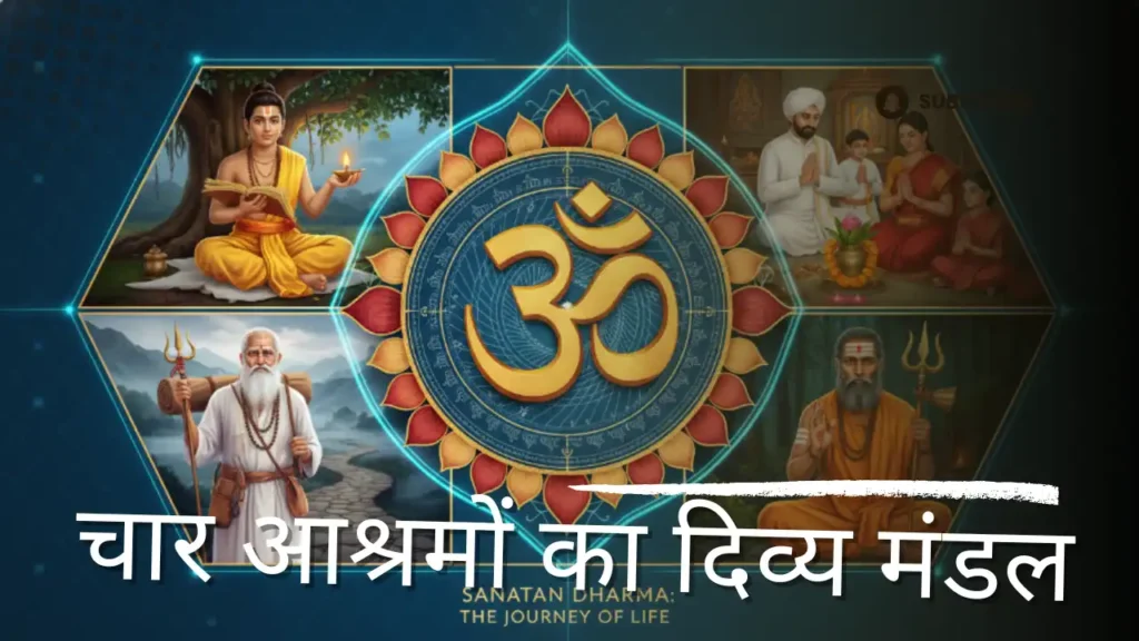 परिवार पूजा करते हुए - गृहस्थ आश्रम का पवित्र कर्तव्य और संस्कार"